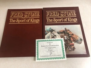 Fred Stone Paints the Sport of Kings Signed & Numbered 2336/2900 Limited Ed. COA - Foto 1 di 14