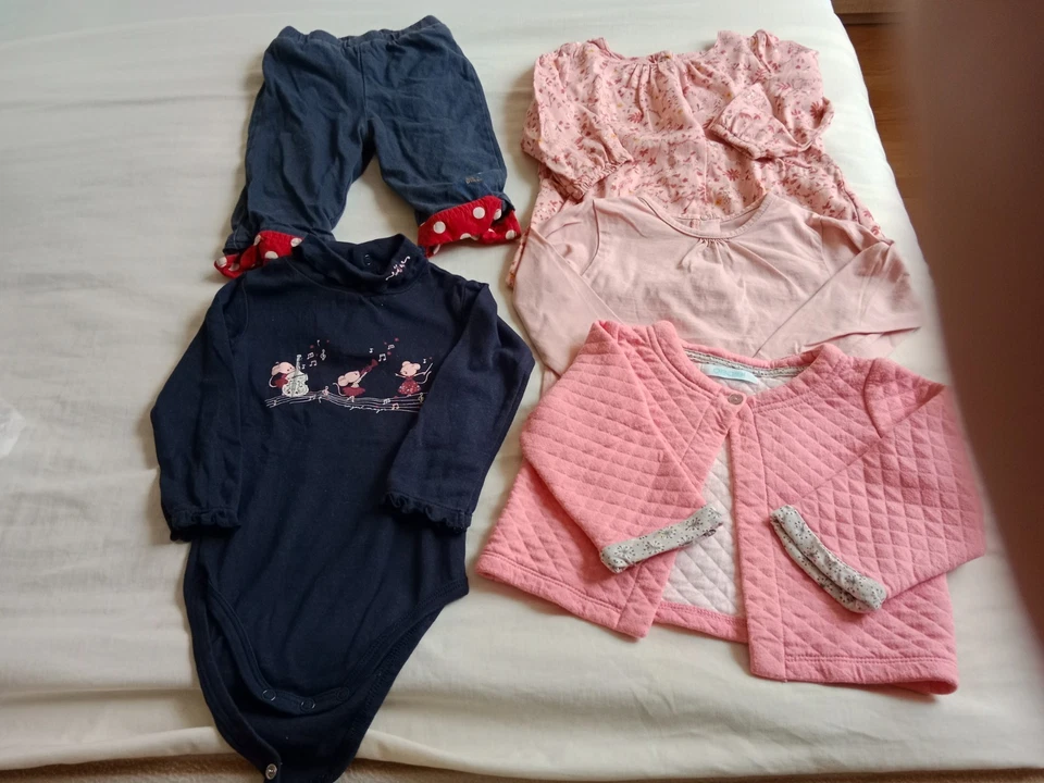lot de vêtements fille taille 12 mois TRES BON ETAT - Photo 1/1