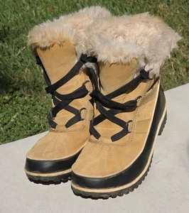 Sorel Tivoli II braune wasserdichte gefütterte Wildleder-Schnür-Winterstiefel Damengröße 10 - Bild 1 von 15
