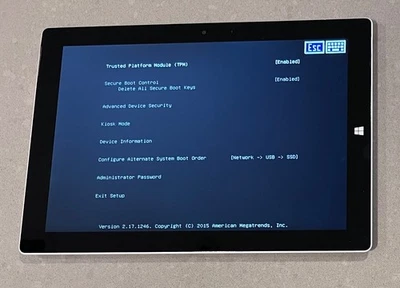 As-is Defective Microsoft Surface 3 (1645)  64GB 10.8" 2GB RAM Wi-Fi Windows 10 - Image 1 of 4