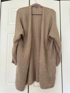Charlotte Russe Womens Light Tan Mauve Dolman Sleeves Cardigan Sweater M - Picture 1 of 8
