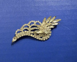 Vintage Sherman MCM klare 3" Strass Brosche-wunderschön - Bild 1 von 4