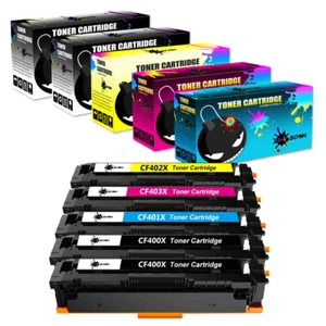 5 Toner replace for HP CF400X-3X 201X Color LaserJet Pro MFP M277d M277n - Picture 1 of 1