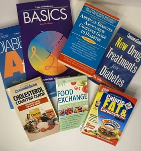 7 Book Lot Diabetes Everything Diabetes Carb Counters References - Foto 1 di 13