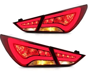 LED Taillight For 2011-2014 Hyundai Sonata Red Rear Brake Tail Lights Lamp - Picture 1 of 11