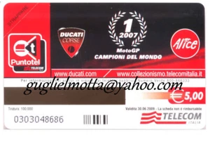 DUCATI SERIE TELECOM NUOVA 2007 DUCATI CAMPIONE DEL MONDO 10 SCHEDE - Imagen 1 de 2
