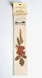 Marcador vintage hecho a mano flores prensadas secas The Pier Bournemouth SELLADO - Imagen 1 de 2