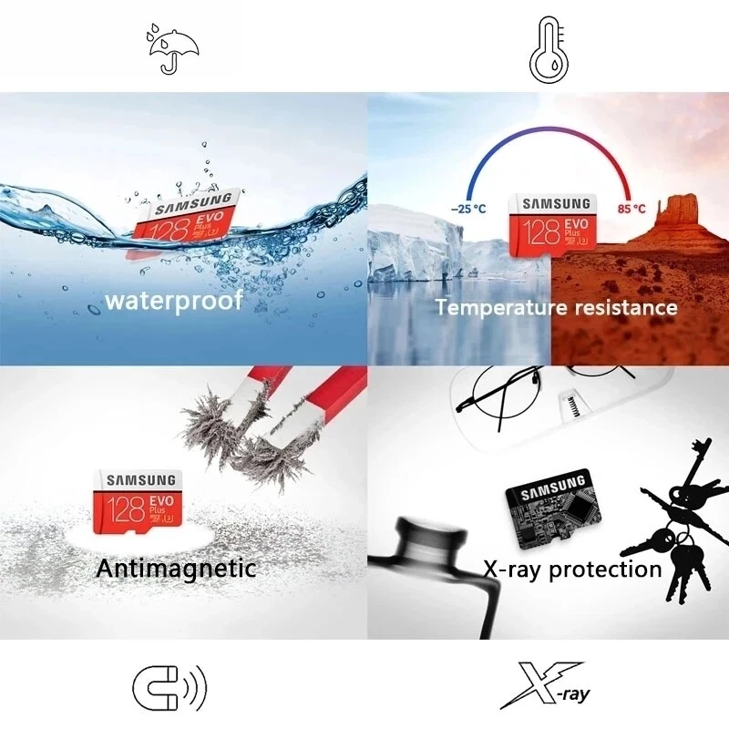 Samsung EVO Plus 4K U3 MicroSDXC Flash Memory Card With Adapter 32GB-512GB a Lot - Image 1 of 4