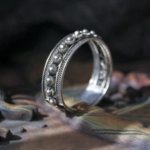 BRAZALETE 3 PIEZAS ÉTNICO TRIBAL MIAO HMONG HECHO A MANO/JB302 - Imagen 1 de 6