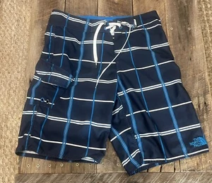 The North Face Boardshorts Mens Size 32 Plaid Drawstring Waist Swim Trunks - Picture 1 of 4