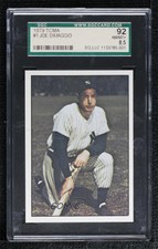 1979 TCMA Baseball History Series the 1950's Joe DiMaggio #1 SGC 92 HOF