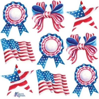 Pegatinas violetas patrióticas 4 de julio EE. UU. Artesanía planificador suministro álbum de recortes bandera Foto 1 de 2