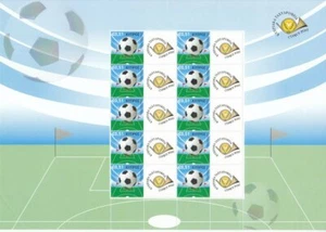 Chipre 2009 - Hoja de estampillas personalizadas - Tema de fútbol - Estampillada sin montar o nunca montada - Imagen 1 de 1