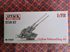   ATTACK 72327 - 12,8 cm Flakzwilling 40 - resin kit 1/72 - Foto 1 di 6