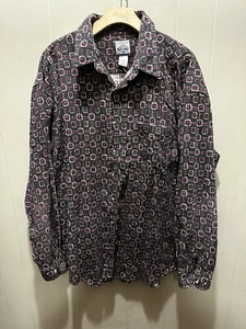 Cambridge Classics SHIRT Sz XLarge All Over Print 1990s Button Down Corduroy - Picture 1 of 6