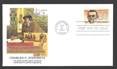 1983 US Postage - SCOTT 2055 - 20 CENT - CHARLES STEINMETZ - FDC Fleetwood - Image 1 of 2