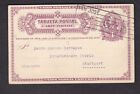 Kostaryka 4c UPU Antonio Lehmann karta papiernicza używana 1910 do Stuttgartu Niemcy