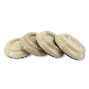 4pcs One Set Solid Wood Piano Foot Mats Non-Slip Piano Wheel Protectors - Picture 1 of 7