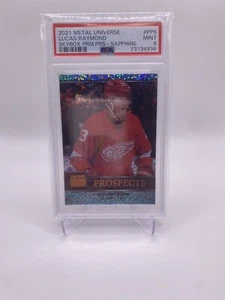 2021-22 Metal Universe LUCAS RAYMOND Premium Prospects BLUE SAPPHIRE psa 9 POP 2 - Picture 1 of 2