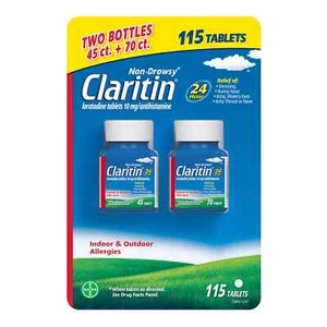 Claritin 10 mg Non-Drowsy 24 Hour 115 Tablets - Picture 1 of 4