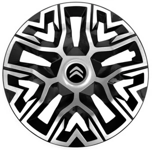 4x16" Wheel trims covers fit Dispatch Berlingo 16" silver/black - Picture 1 of 5
