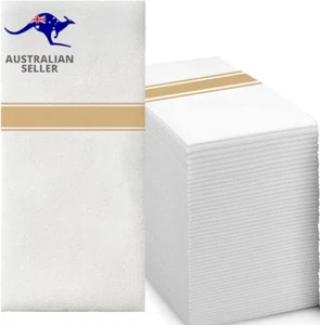 Disposable Paper Napkins,Paper Hand Towels,Linen Feel Napkins,Cloth like White N - Picture 1 of 12