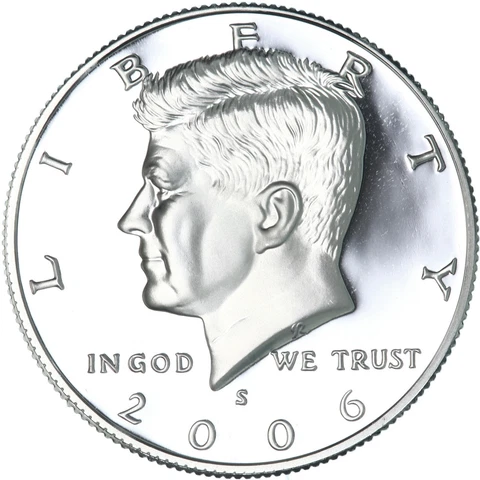 2006 S Kennedy Half Dollar Gem Deep Cameo 90% Silver Proof Cover