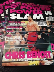 Revista de lucha libre WWE Power Slam # 69 CHRIS BENOIT WWF + póster - Imagen 1 de 3