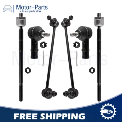 Front Tie Rod Ends Sway Bar End Links For Hyundai Tiburon 2003 2004 2005-2008 - Image 1 of 4