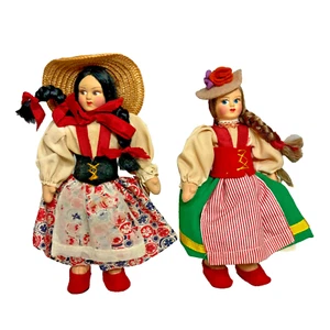 Vintage Eros Souvenir Puppen 6 Zoll Lot von 2 Italien - Bild 1 von 23