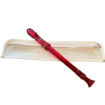 Kingsley Kolors Recorder Transparent Red School Band Music Instrument — 第 1/4 张图片