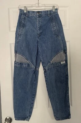 复古 80 年代 Guess Marciano 牛仔裤宽松货物降落伞滑冰新浪潮 — 第 1/4 张图片