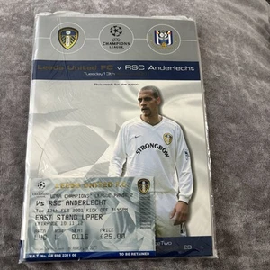 LEEDS UNITED v ANDERLECHT, CHAMPIONS LEAGUE, 200/2001, with MATCH TICKET - Picture 1 of 1