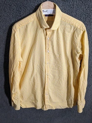 Ralph Lauren Purple Label Shirt Mens 16 Yellow Gingham Italy Coastal Cotton LS - Image 1 of 4
