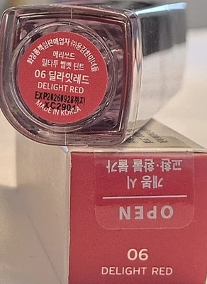 MERYTHOD Reel Tattoo REELTATTOO VELVET LIP TINT 06 Delight Red LIQUID LIPSTICK - Image 1 of 3