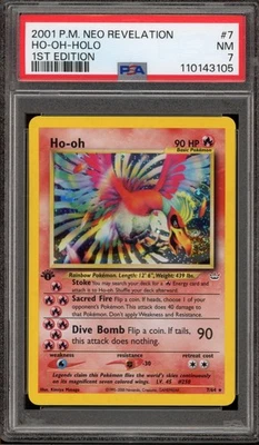 Pokemon Ho-Oh Neo Revelation 1st Edition Holo Rare #7 PSA 7 - Image 1 of 2