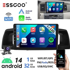 Android 14 Apple CarPlay For Toyota Corolla 2003-2008 Car Stereo Radio GPS+ Wifi - Foto 1 di 13