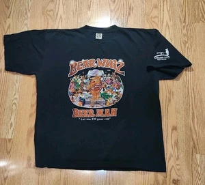 Camisa Promocional Hombre Bear Whiz Beer Vintage 2XL Águila Negra Puntada Única EE. UU. - Imagen 1 de 7