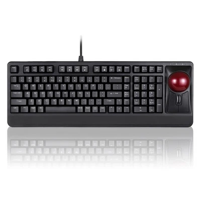 Periboard-522 Wired Trackball Mechanical Keyboard, Build-in 2.17 Inch Trackba... - Image 1 of 4