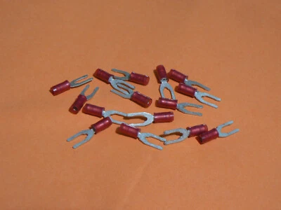 100 PCS TYCO AMP 52410 PIDG LONG SPRING SPADE 22-16 AWG TERMINAL "US SELLER" - Image 1 of 4