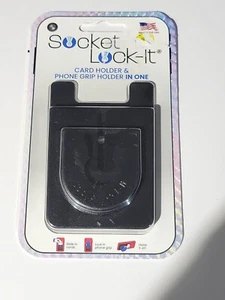 NEUF Support de carte adhésif Socket Lock-It noir 1 à 3 + support poignée téléphone en un - Photo 1 sur 6