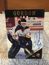 1995 Signature Rookies Draft Day Hockey Ian Gordon Saskatoon Autograph 1474/4500