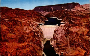 Postal de colección Hoover Dam Colorado River Nevada Arizona Frontera sin usar - Imagen 1 de 2