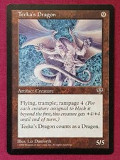 Magic The Gathering MIRAGE TEEKA'S DRAGON single artifact card MTG