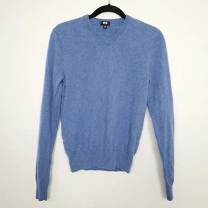 Uniqlo Womens Cashmere Sweater Size XS Blue V-Neck - Picture 1 of 9