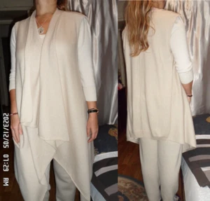 HUNKYDORY Essentials Stockholm ALPACA Chic Noble Vest Poncho Cape Creamy color - Picture 1 of 17
