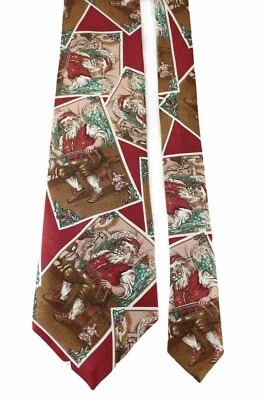 Corbata Cambridge Classics Mervyns Santa Workshop Navidad Hombre Hecha en EE. UU. Foto 1 de 4