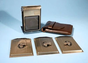 Rollei Back & Rolleiflex 1B 2B 3B Film Plate Holders * Case & Excellent - Picture 1 of 2