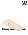 RRP€209 LE PEPITE Leather Sandals US9 UK6 EU39 Ivory Flat Made in Italy