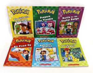 Lot of 6 Pokemon Paperback Youth Chapter Books 2018 Scholastic - Picture 1 of 3